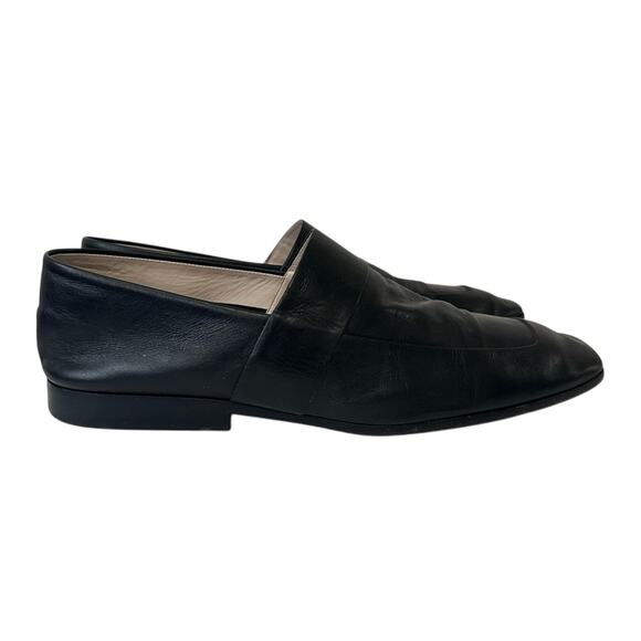 Victoria Beckham Black Flats size IT 38 Leather Loafer Square Toe - Picture 1 of 8